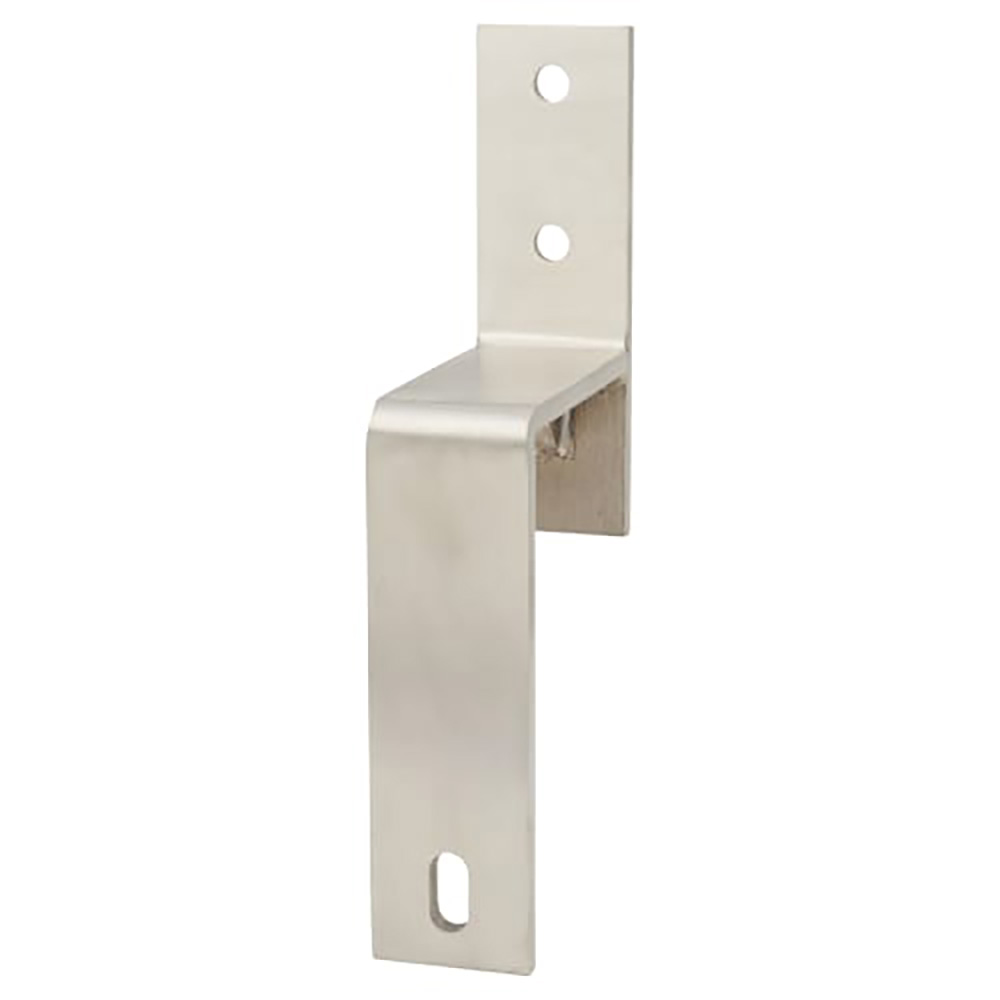 Strap / Ivan Sliding Door Brackets for Bypassing Doors (Set of 5) - Satin Stainless Steel